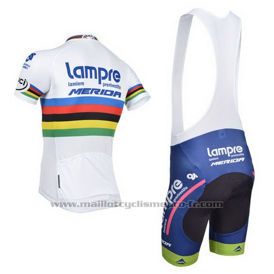 2013 Maillot Cyclisme UCI Monde Champion Lider Lampre Merida Manches Courtes et Cuissard